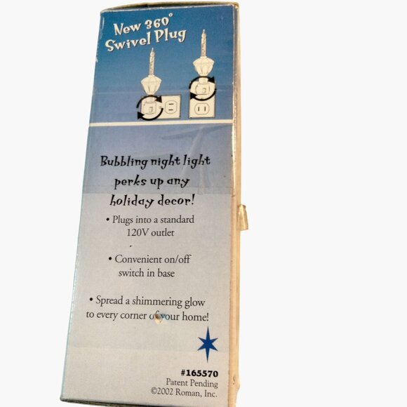 Roman Holiday Candle Bubble Night Light 360 Swivel Plug - Picture 6 of 6